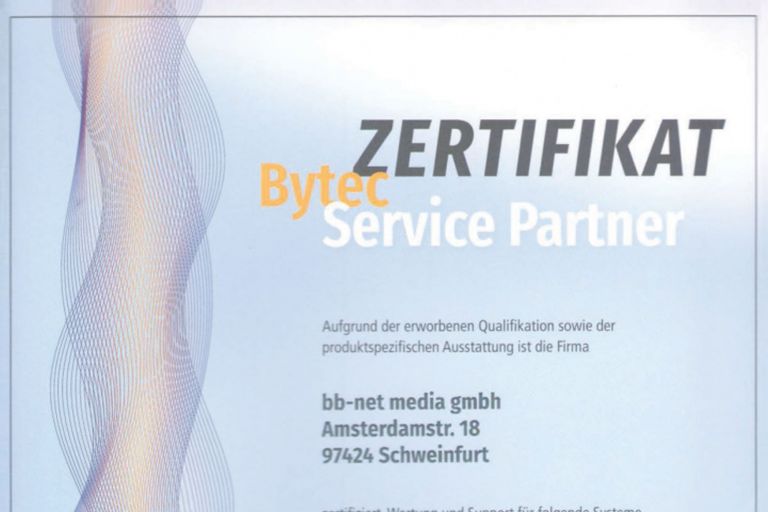 bytec-zertifikat Service Partner
